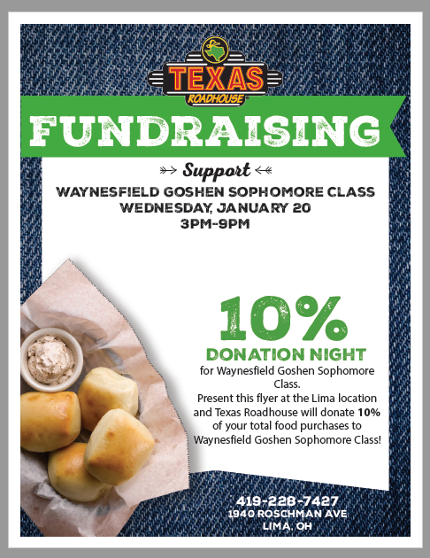 Class  of 2023 Fundraiser - Texas Roadhouse